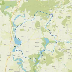 Malownicza mapa z zaznaczonymi trasami rowerowymi Kujawsko-Pomorskiego. Idealna do planowania aktywnego wypoczynku na łonie natury.